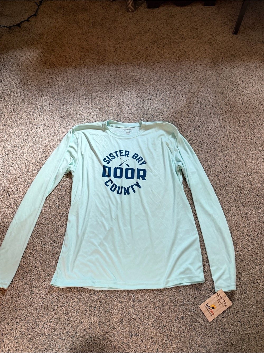 Sister Bay Door County UV Protection Long Sleeve Tee - Light Mint